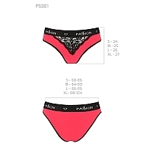 Höschen mit breitem Gummiband und Spitze PANTIES PS001 red/black - Passion — Bild N3