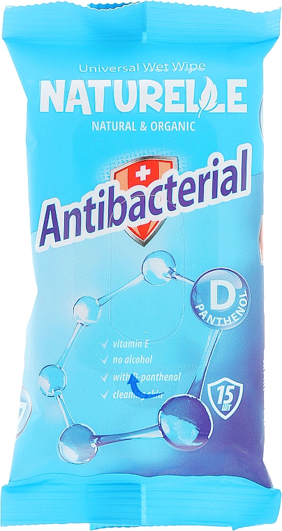 Antibakterielle Feuchttücher 15 St. - Naturelle Antibacterial D-Panthenol — Bild N1