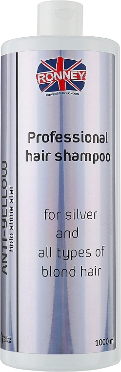 Shampoo für blondes, gebleichtes und graues Haar - Ronney Professional Holo Shine Star Anti-Yellow Shampoo — Bild N1