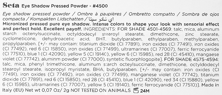 Lidschatten - Lord & Berry Seta Eye Shadow Pressed Powder (Refill) — Bild N2