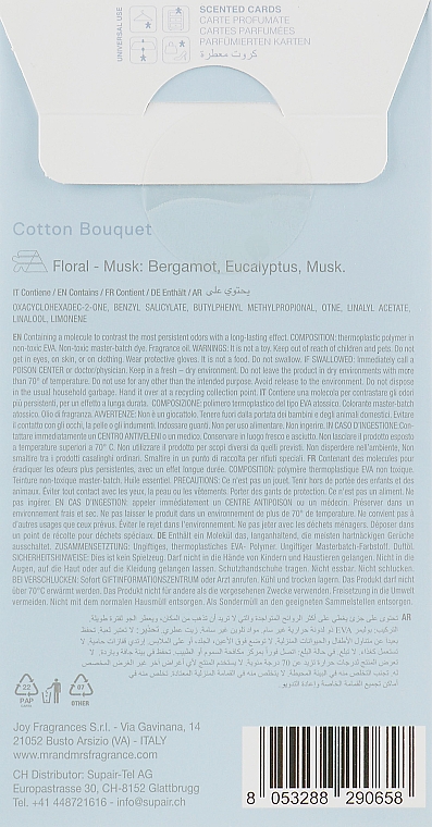 Set - Mr&Mrs Fragrance Tags Mr. Drawers Set № 81 Cotton Bouquet (3 x tags) — Bild N5