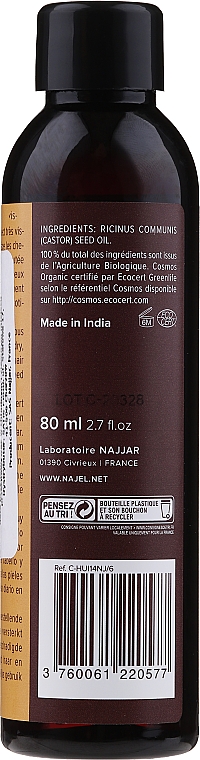 Straffendes Bio Rizinusöl für Haut und Haare - Najel Castor Oil — Bild N2