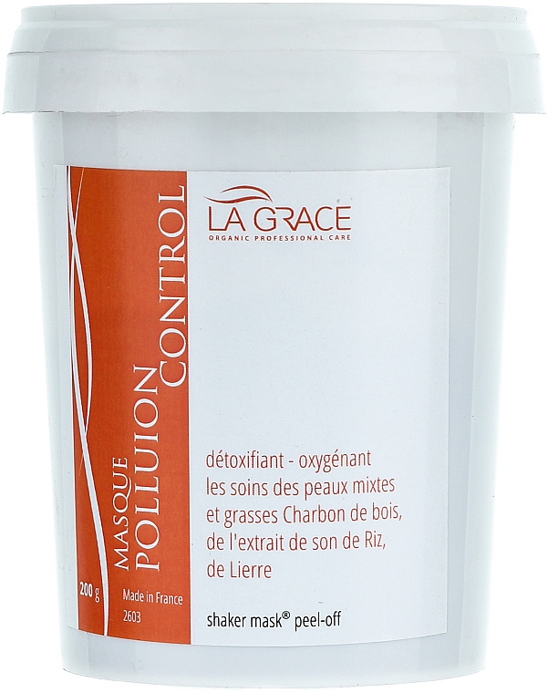 Alginat-Gesichtsmaske Aktivkohle - La Grace Masque Polluion Control﻿﻿ — Bild N1