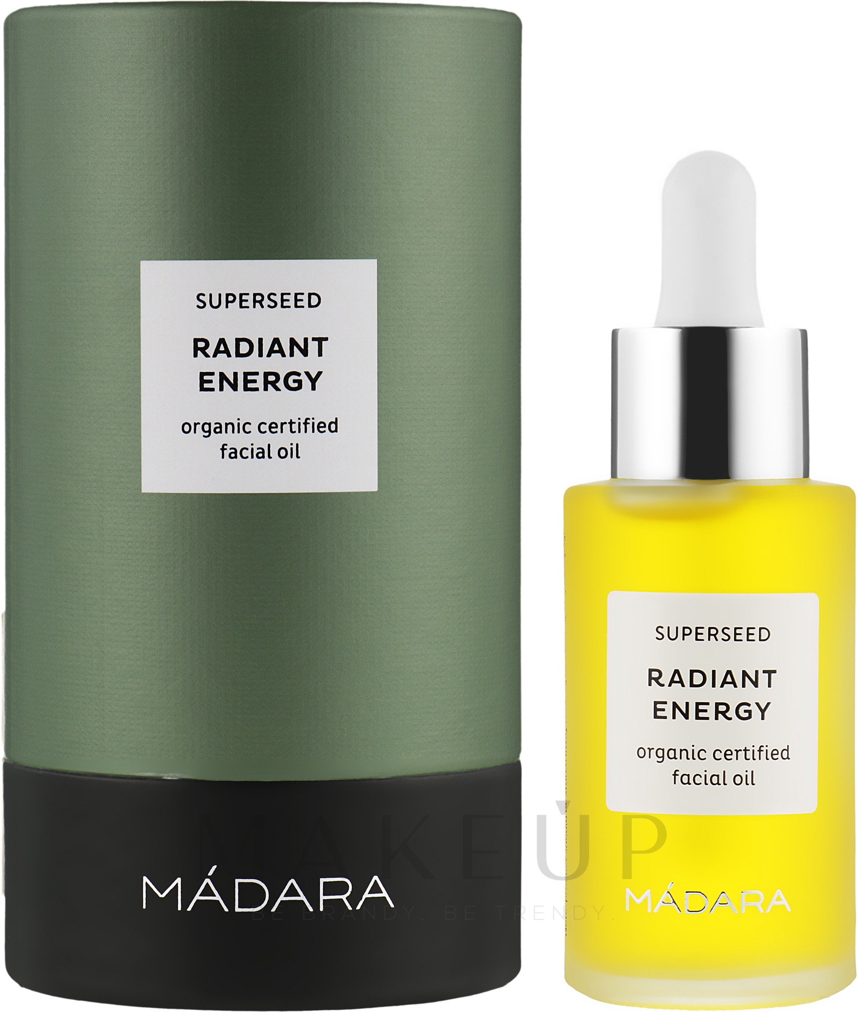 Aufhellendes, weichmachendes Elixier für strahlende Haut - Madara Cosmetics Superseed Radiant Energy Beauty Oil — Bild 30 ml