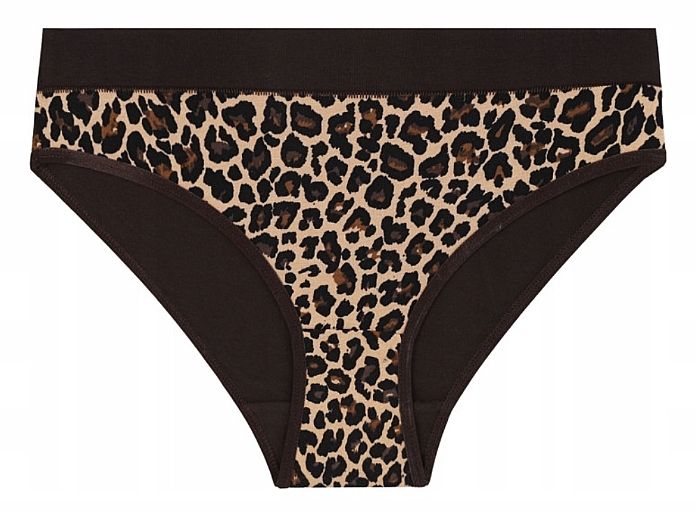 Damen-Bikini-Höschen mit hoher Taille, Farbe Leopard - Moraj — Bild N1