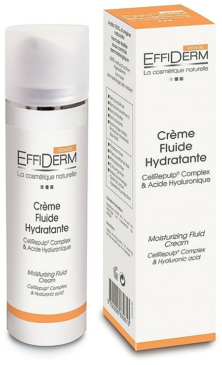 Feuchtigkeitsspendendes Creme-Fluid mit Hyaluronsäure - EffiDerm Visage Fluide Hydratante Creme — Bild N1