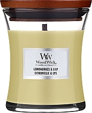 Duftkerze im Glas Lemongrass & Lily - WoodWick Hourglass Candle Lemongrass & Lily — Bild N2