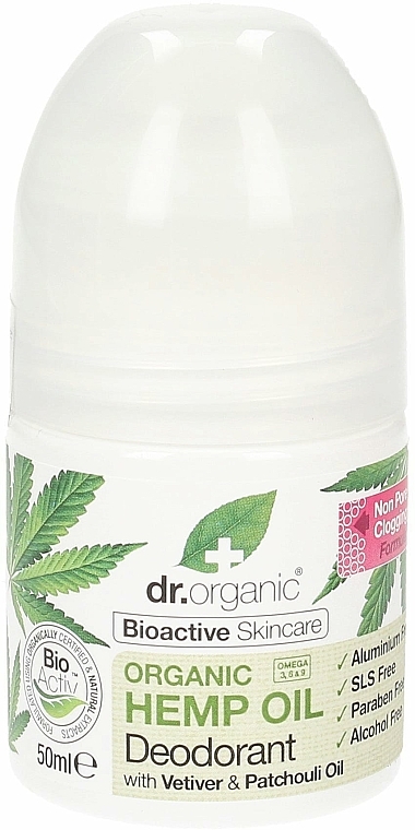 Deodorant mit Hanföl - Dr. Organic Bioactive Skincare Hemp Oil Deodorant — Bild N1