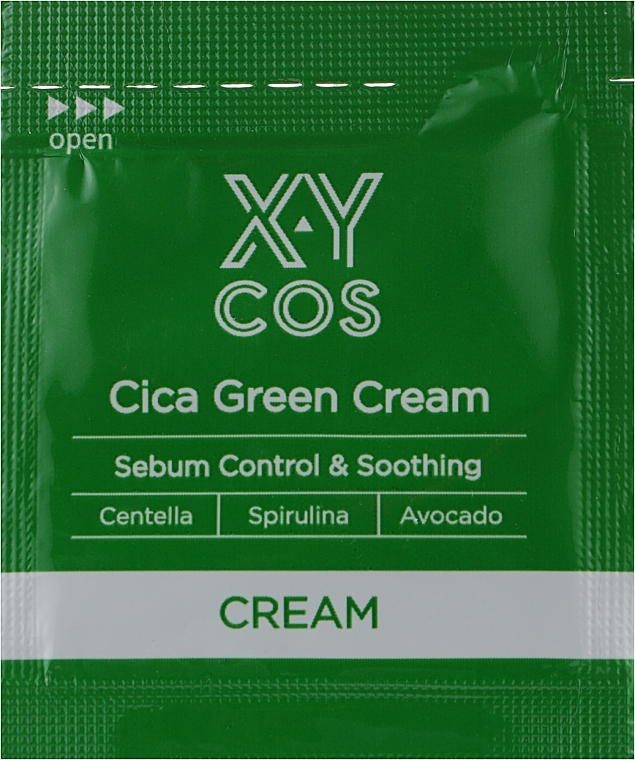 GESCHENK! Gesichtscreme mit Centella Asiatica - XYcos Cica Green Cream (Probe)  — Bild N1