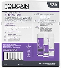 Haarpflegeset - Foligain Triple Action Hair Care System For Women (Haarshampoo 100ml + Conditioner 100ml + Haarserum 30ml) — Bild N2