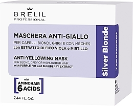 Haarmaske gegen Gelbstich - Brelil Silver Blonde Treatment Anti-Yellowing Mask	 — Bild N2