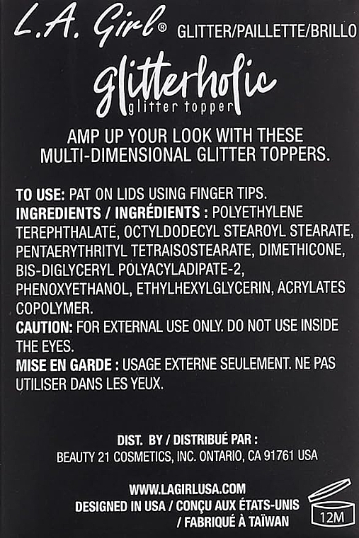 Glitzertopper - L.A. Girl Glitterholic Glitter Topper — Bild N3