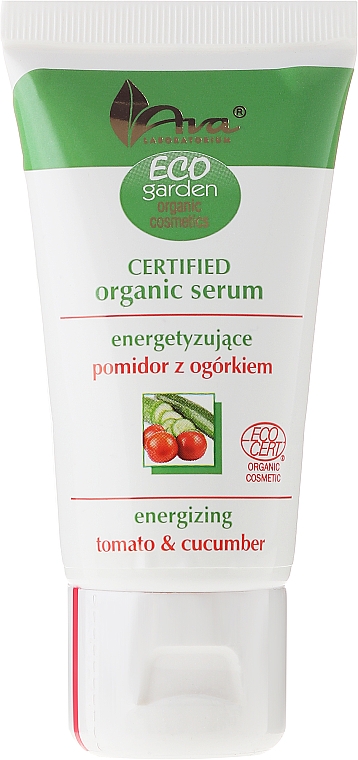 Verjüngendes Gesichtsserum mit Tomaten und Gurken 35+ - Ava Laboratorium Eco Garden Certified Organic Serum Tomato & Cucumber — Bild N2