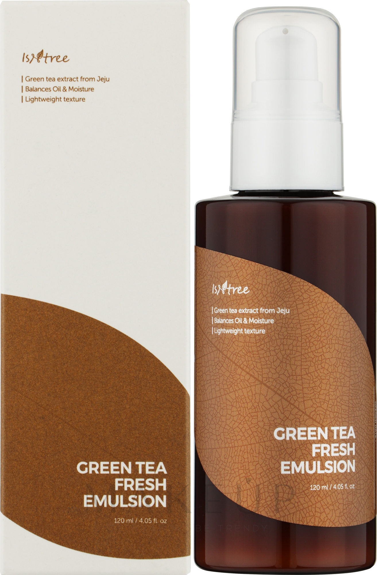 Erfrischende Gesichtsemulsion mit grünem Tee - IsNtree Green Tea Fresh Emulsion — Bild 120 ml