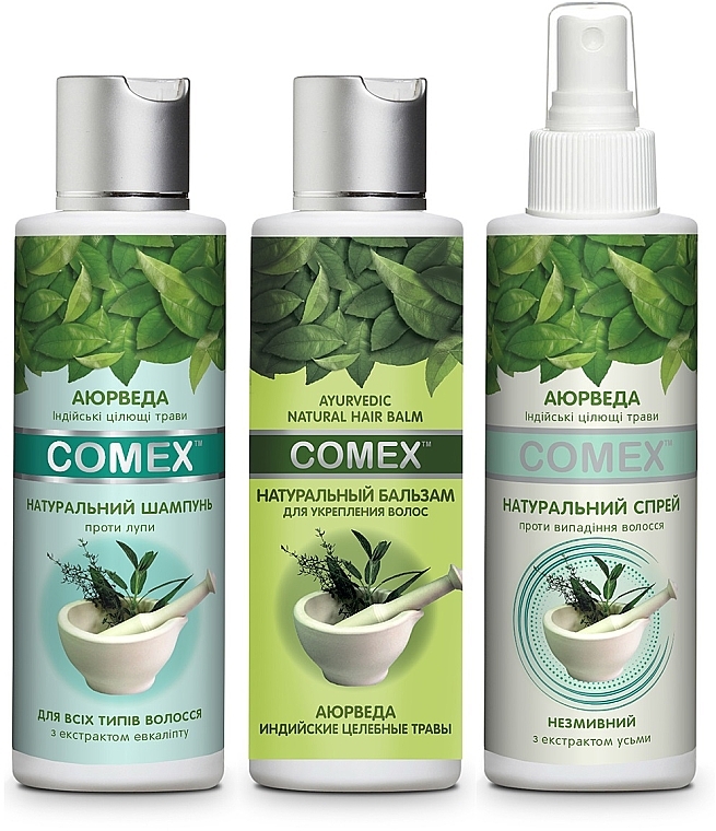 Haarpflegeset - Comex (Haarshampoo 150ml + Haarbalsam 150ml + Haarspray 150ml) — Bild N2