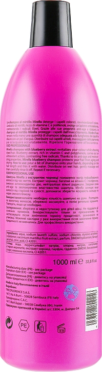 Shampoo für coloriertes Haar mit Heidelbeerextrakt - Mirella Professional Shampoo with Blueberry Extract — Bild N2