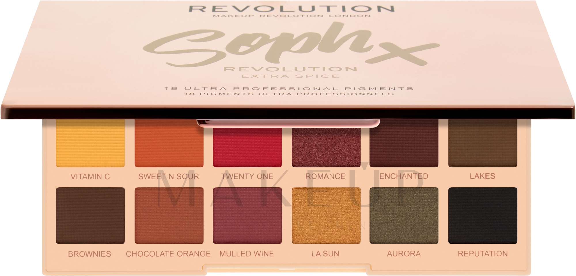 Lidschattenpalette - Makeup Revolution X Soph Extra Spice Eyeshadow Palette — Bild 18 x 0.8 g
