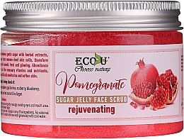 Verjüngendes Zuckerpeeling für das Gesicht mit Granatapfel - Eco U Sugar Jelly Face Scrub — Bild N2