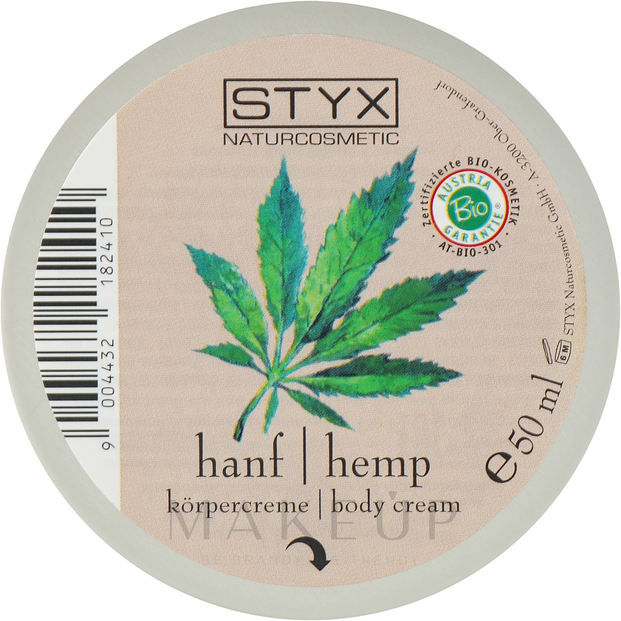Reichhaltige Körpercreme mit Hanfsamenöl - Styx Naturcosmetic Hemp Body Cream — Bild 50 ml