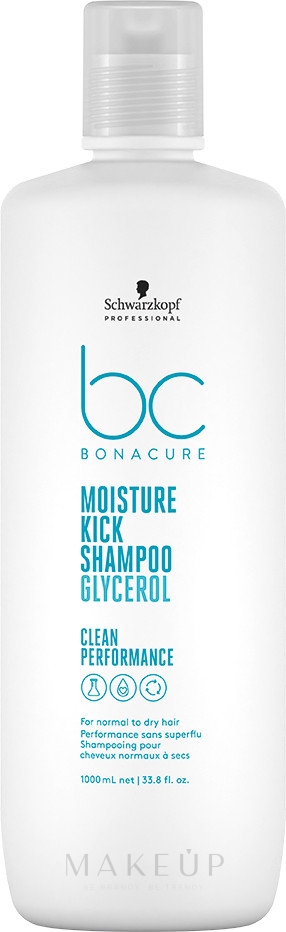 Shampoo für normales bis trockenes Haar mit Glycerin - Schwarzkopf Professional Bonacure Moisture Kick Shampoo Glycerol — Bild 1000 ml