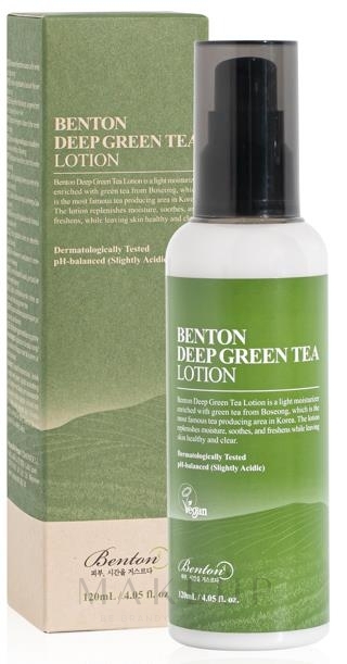 Leichte feuchtigkeitsspendende Gesichtslotion mit grünem Tee - Benton Deep Green Tea Lotion — Bild 120 ml