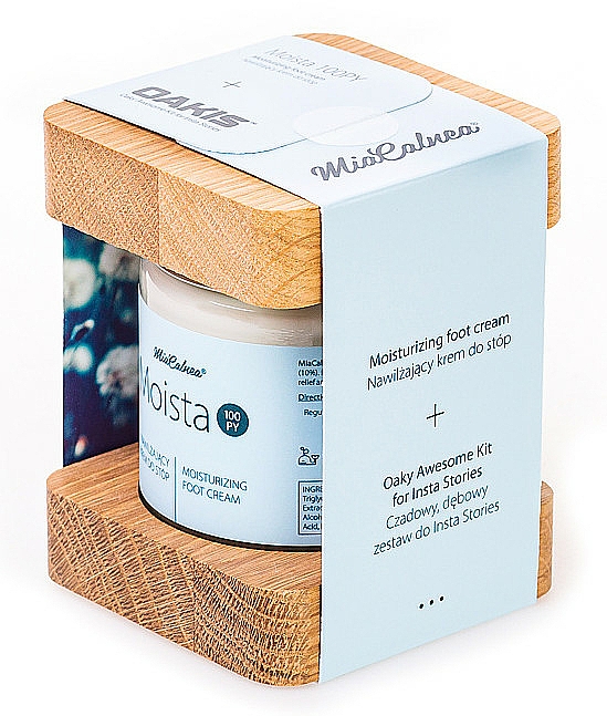 Fußpflegeset - MiaCalnea Moisturizing Foot Cream + 2X OAKIS (Feuchtigkeitsspendende Fußcreme 120ml + Accessoires 2St.) — Bild N3