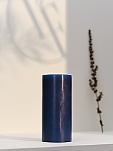Kerze Zylinder Durchmesser 7 cm Höhe 15 cm - Bougies La Francaise Cylindre Candle Blue — Bild N3