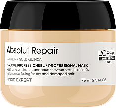 GESCHENK! Revitalisierende Haarmaske mit Quinoa und Proteinen - L'Oreal Professionnel Absolut Repair Gold Quinoa +Protein Mask — Bild N1