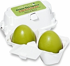 Kosmetische Seife zum Entfernen von Make-up mit grünem Tee - Holika Holika Green Tea Egg Soap  — Bild N1