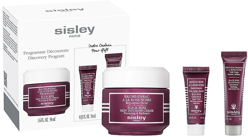 Set - Sisley Black Rose Discovery Program Set (f/cr/50ml + f/mask/10ml + b/emuls/15ml) — Bild N1