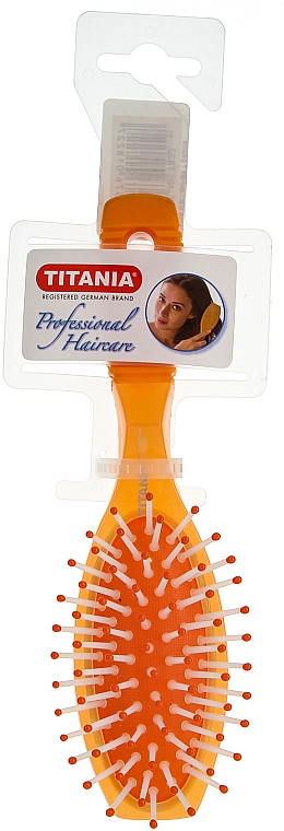 Massage-Haarbürste 7 Reihen orange - Titania — Bild N1