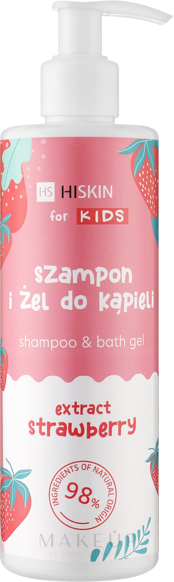 2in1 Baby-Duschgel-Shampoo mit Erdbeere und Himbeere - HiSkin Kids — Bild 280 ml