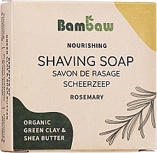 Rasierseife mit grüner Tonerde und Sheabutter - Bambaw Nourishing Shaving Soap Rosemary Organic Green Clay & Shea Butter — Bild N3