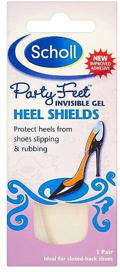 Gel-Senkfußeinlagen mit Fersenschutz für High Heels und Schuhe mit Absätzen - Scholl Party Feet Invisible Gel Shields Back of Heels