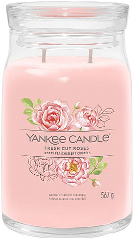 Duftkerze im Glas Fresh Cut Roses mit 2 Dochten - Yankee Candle Singnature — Bild N2