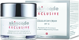 Düfte, Parfümerie und Kosmetik Zelluläre Tagescreme für trockene und normale Haut - Skincode Exclusive Cellular Day Cream SPF 15