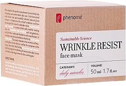 Düfte, Parfümerie und Kosmetik Anti-Aging-Gesichtsmaske - Phenome Wrinkle Resist Face Mask