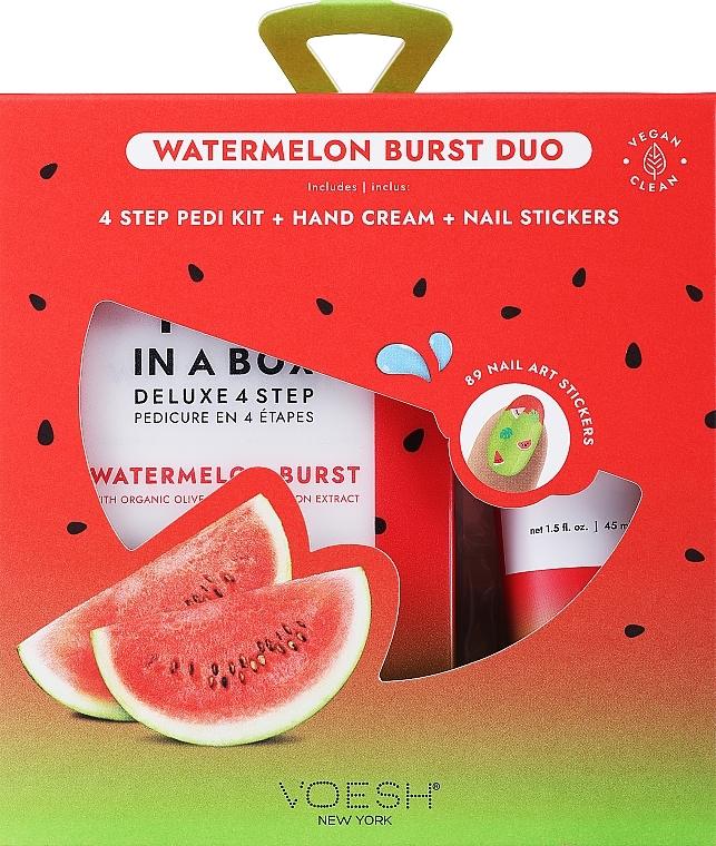 Fußpflegeset - Voesh Watermelon Duo with Nail Stickers — Bild N1