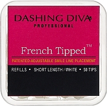 Düfte, Parfümerie und Kosmetik French Nagel-Tips - Dashing Diva French Tipped Short Natural 50 Tips Size 7