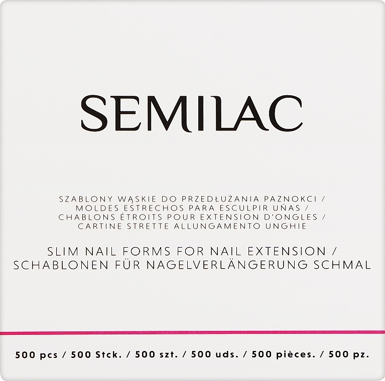 Schablonen für Nagelverlängerung - Semilac Semi Hardi Shaper Slim — Bild N1