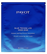 Düfte, Parfümerie und Kosmetik Glättende Peeling-Tuchmaske mit Glykolsäure und blauem Mönchspfeffer - Payot Blue Techni Liss Week-End