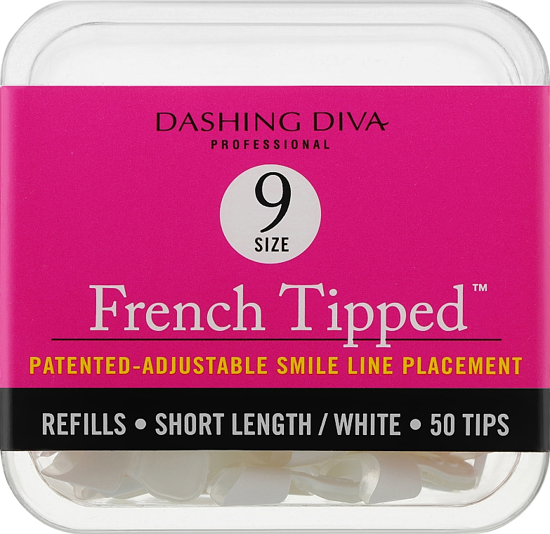 French Nagel-Tips - Dashing Diva French Tipped Short White 50 Tips Size 9 — Bild N1