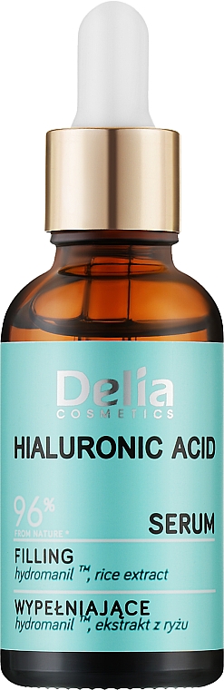 Serum mit Hyaluronsäure für Gesicht, Hals und Dekolleté - Delia Hyaluronic Acid Serum — Bild N1