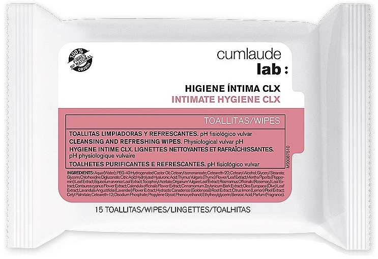 Feuchttücher für die Intimhygiene - Cumlaude Lab Intimate Hygiene CLX — Bild N1