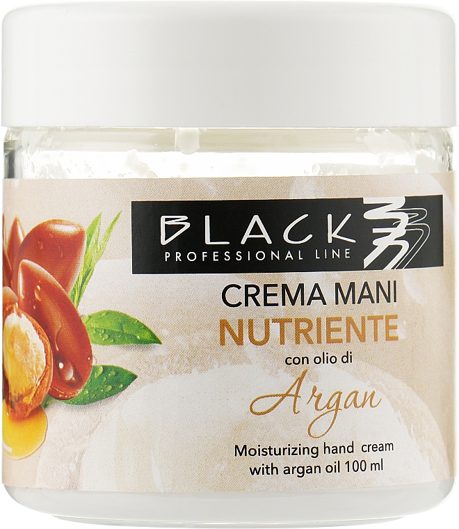 Handcreme mit Arganöl - Parisienne Black Professional Line Moisturizing Hand Cream With Argan Oil — Bild N1