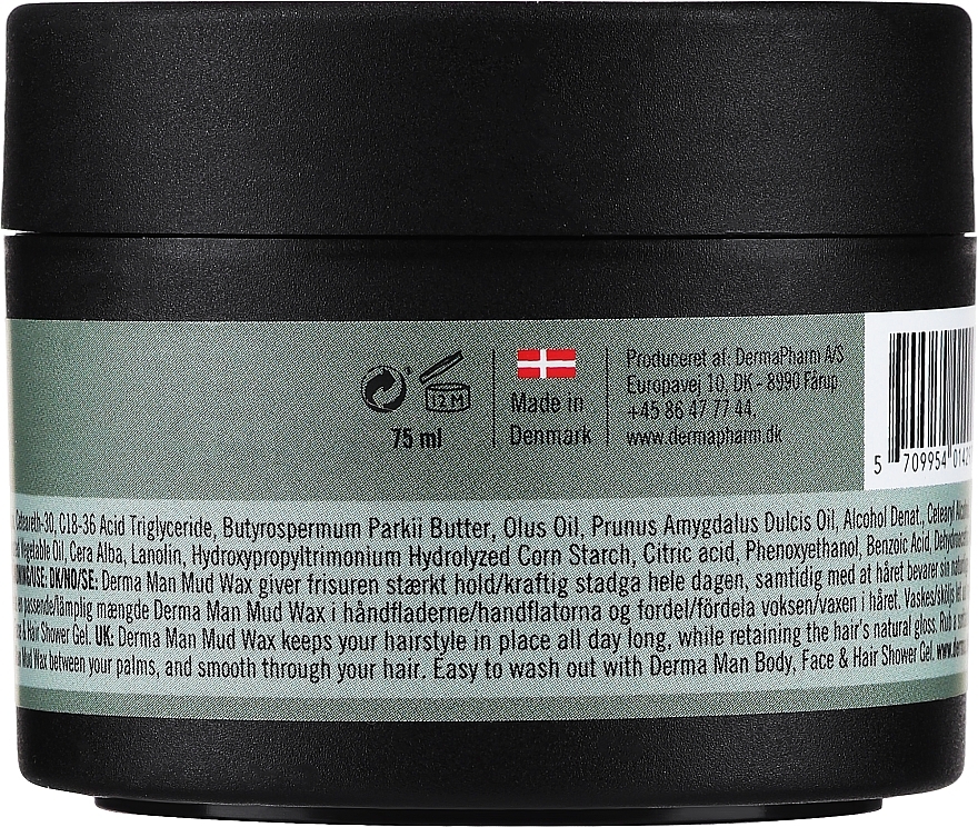Haarwachs "Repair & Style" für trockenes & strapaziertes Haar - Derma Man Mud Wax — Bild N2