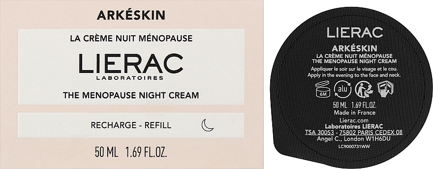Nachtcreme für das Gesicht - Lierac Arkeskin The Menopause Night Cream Refill (Refill)  — Bild N2