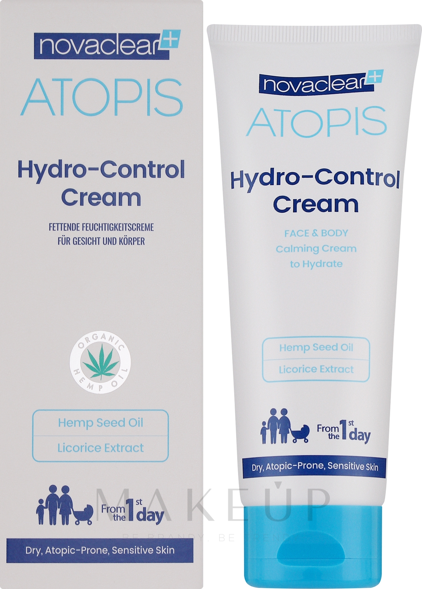 Feuchtigkeitsspendende Gesichts- und Körpercreme für trockene, atopische und empfindliche Haut - Novaclear Atopis Hydro-Control Cream — Bild 100 ml