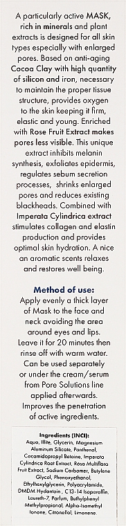 Gesichtsmaske gegen große Poren mit Kakao-Tonerde und Japanischer Rose - Ava Laboratorium Pore Solutions Mask — Foto N3