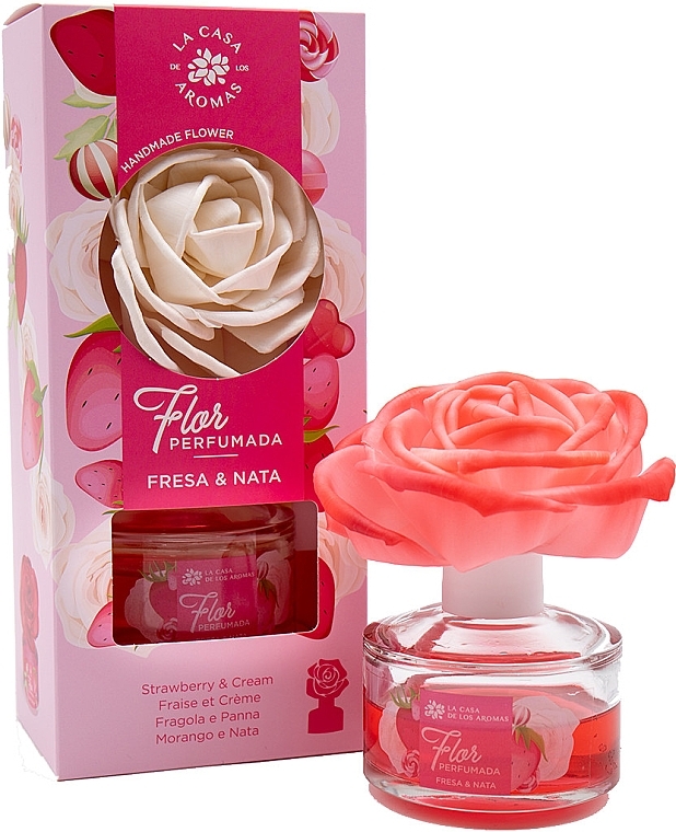 Aromadiffusor Erdbeeren und Sahne - La Casa De Los Aromas Reed Diffuser Strawberry & Cream — Bild N2